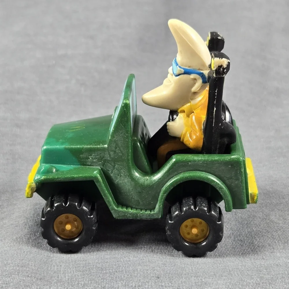 Vintage 1988‎ McDonald's Mac Tonight Moon Man in Green Jeep Retro Happy Meal Toy